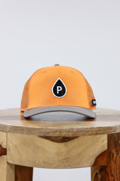 Orange Pop - Pumphouse Embroidered Trucker Hat