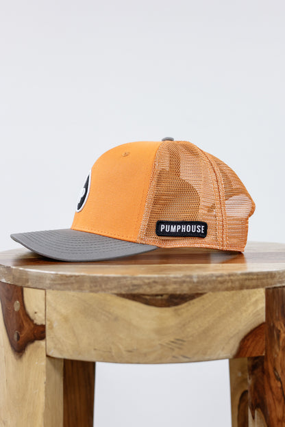 Orange Pop - Pumphouse Embroidered Trucker Hat