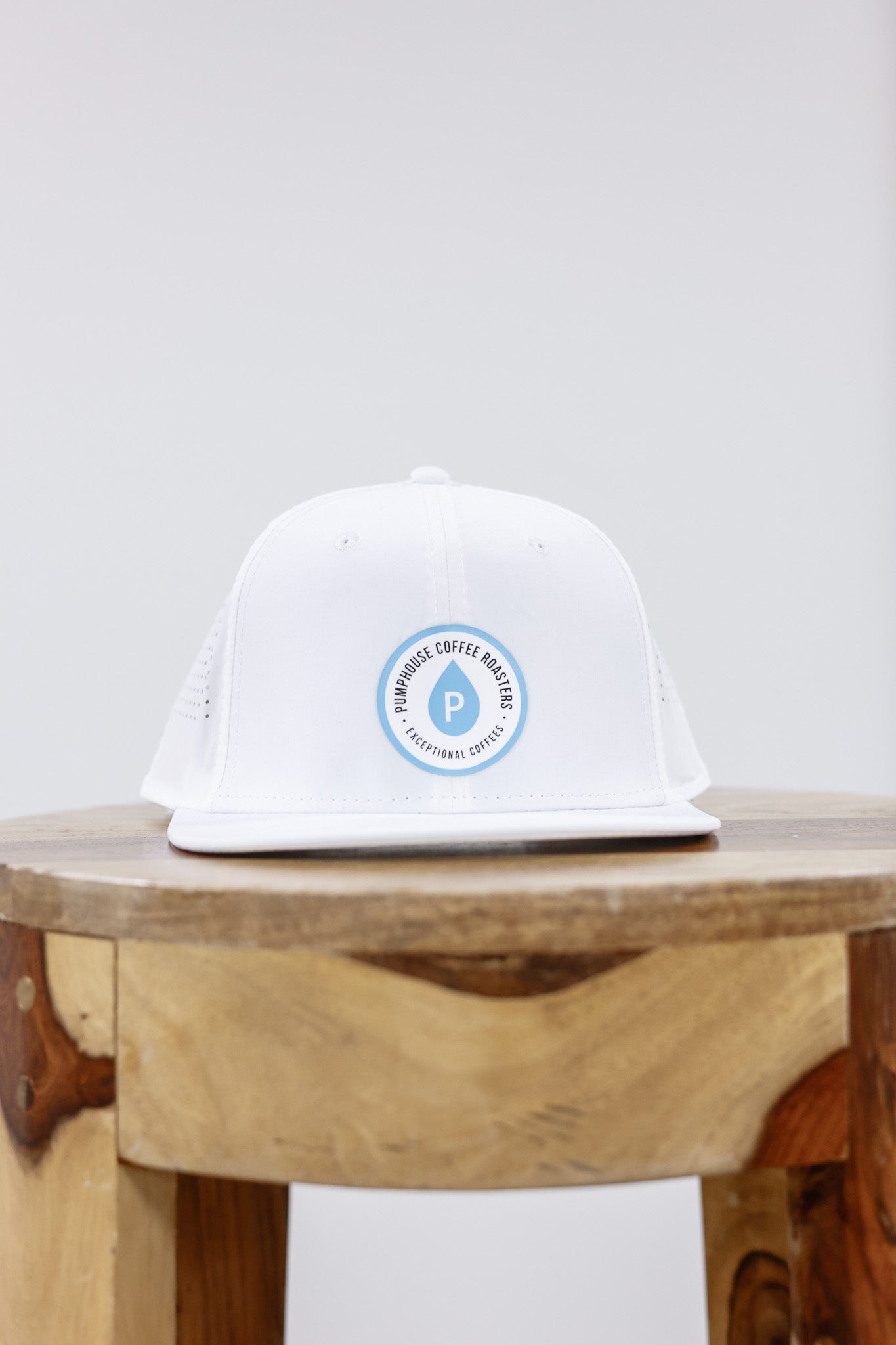 White Pumphouse Performance Patch Hat with Perforated Back